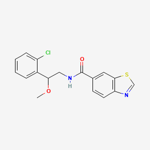 molecular formula C17H15ClN2O2S B2968737 N-[2-(2-chlorophenyl)-2-methoxyethyl]-1,3-benzothiazole-6-carboxamide CAS No. 1798515-73-7