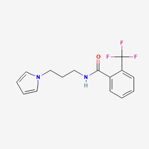 molecular formula C15H15F3N2O B2968745 N-(3-(1H-pyrrol-1-yl)propyl)-2-(trifluoromethyl)benzamide CAS No. 1226438-78-3