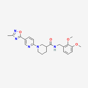 molecular formula C23H27N5O4 B2968757 N-[(2,3-DIMETHOXYPHENYL)METHYL]-1-[5-(3-METHYL-1,2,4-OXADIAZOL-5-YL)PYRIDIN-2-YL]PIPERIDINE-3-CARBOXAMIDE CAS No. 1396847-78-1