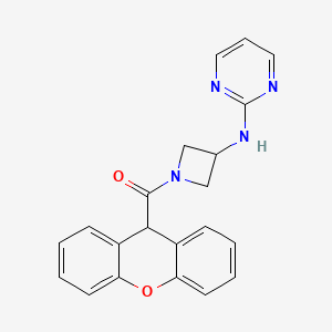 molecular formula C21H18N4O2 B2968768 N-[1-(9H-xanthene-9-carbonyl)azetidin-3-yl]pyrimidin-2-amine CAS No. 2034605-65-5
