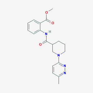 molecular formula C19H22N4O3 B2968788 Methyl 2-(1-(6-methylpyridazin-3-yl)piperidine-3-carboxamido)benzoate CAS No. 2309773-16-6