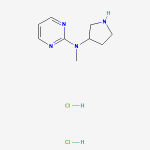 molecular formula C9H16Cl2N4 B2968797 N-Methyl-N-(pyrrolidin-3-yl)pyrimidin-2-amine dihydrochloride CAS No. 2379946-50-4