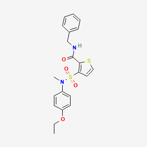 molecular formula C21H22N2O4S2 B2968807 N-benzyl-3-[(4-ethoxyphenyl)(methyl)sulfamoyl]thiophene-2-carboxamide CAS No. 1251561-66-6
