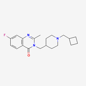 3-[[1-(Cyclobutylmethyl)piperidin-4-yl]methyl]-7-fluoro-2-methylquinazolin-4-one