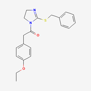 1-(2-Benzylsulfanyl-4,5-dihydroimidazol-1-yl)-2-(4-ethoxyphenyl)ethanone
