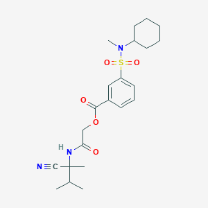 B2968832 [2-[(2-Cyano-3-methylbutan-2-yl)amino]-2-oxoethyl] 3-[cyclohexyl(methyl)sulfamoyl]benzoate CAS No. 924085-74-5
