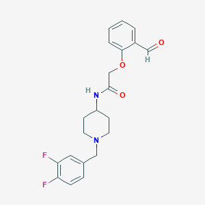 N-[1-[(3,4-Difluorophenyl)methyl]piperidin-4-yl]-2-(2-formylphenoxy)acetamide