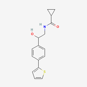molecular formula C16H17NO2S B2968851 N-{2-hydroxy-2-[4-(thiophen-2-yl)phenyl]ethyl}cyclopropanecarboxamide CAS No. 2380192-42-5