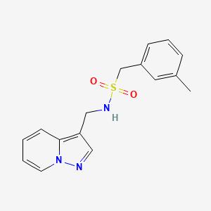 molecular formula C16H17N3O2S B2968915 N-(pyrazolo[1,5-a]pyridin-3-ylmethyl)-1-(m-tolyl)methanesulfonamide CAS No. 1396875-47-0