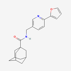 molecular formula C21H24N2O2 B2968989 N-{[6-(furan-2-yl)pyridin-3-yl]methyl}adamantane-1-carboxamide CAS No. 1903298-81-6