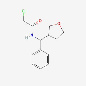 2-Chloro-N-[oxolan-3-yl(phenyl)methyl]acetamide