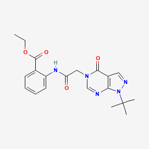 ethyl 2-(2-(1-(tert-butyl)-4-oxo-1H-pyrazolo[3,4-d]pyrimidin-5(4H)-yl)acetamido)benzoate