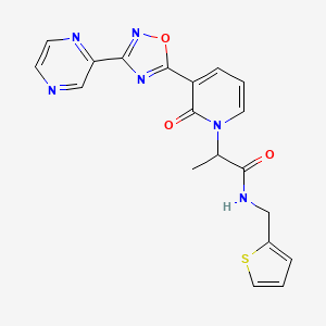 2-[2-oxo-3-(3-pyrazin-2-yl-1,2,4-oxadiazol-5-yl)pyridin-1(2H)-yl]-N-(2-thienylmethyl)propanamide