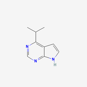 molecular formula C9H11N3 B2969013 4-isopropyl-7H-pyrrolo[2,3-d]pyrimidine CAS No. 1309430-81-6