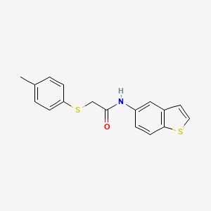 molecular formula C17H15NOS2 B2969034 N-(benzo[b]thiophen-5-yl)-2-(p-tolylthio)acetamide CAS No. 895456-77-6