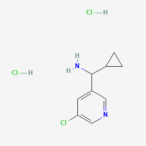 molecular formula C9H13Cl3N2 B2969038 (5-Chloropyridin-3-yl)(cyclopropyl)methanamine dihydrochloride CAS No. 2197061-67-7