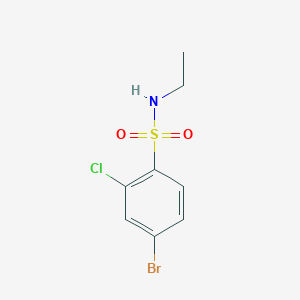 molecular formula C8H9BrClNO2S B2969044 4-Bromo-2-chloro-N-ethylbenzene-1-sulfonamide CAS No. 1094654-06-4