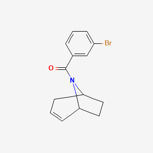 molecular formula C14H14BrNO B2969050 (1R,5S)-8-azabicyclo[3.2.1]oct-2-en-8-yl(3-bromophenyl)methanone CAS No. 1797559-14-8