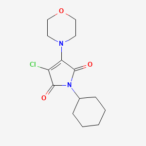 B2969052 3-Chloro-1-cyclohexyl-4-morpholin-4-ylpyrrole-2,5-dione CAS No. 144105-31-7