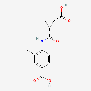 4-[[(1R,2S)-2-Carboxycyclopropanecarbonyl]amino]-3-methylbenzoic acid