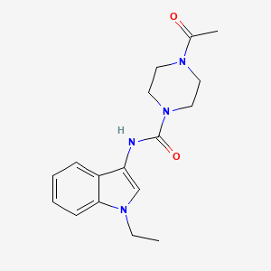 4-acetyl-N-(1-ethyl-1H-indol-3-yl)piperazine-1-carboxamide