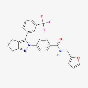 N-(2-furylmethyl)-4-[3-[3-(trifluoromethyl)phenyl]-5,6-dihydrocyclopenta[c]pyrazol-2(4H)-yl]benzenecarboxamide