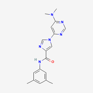 molecular formula C18H20N6O B2969114 1-[6-(dimethylamino)pyrimidin-4-yl]-N-(3,5-dimethylphenyl)-1H-imidazole-4-carboxamide CAS No. 1251545-27-3