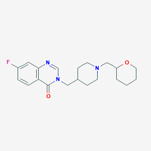 7-Fluoro-3-[[1-(oxan-2-ylmethyl)piperidin-4-yl]methyl]quinazolin-4-one