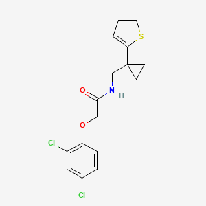 2-(2,4-dichlorophenoxy)-N-((1-(thiophen-2-yl)cyclopropyl)methyl)acetamide