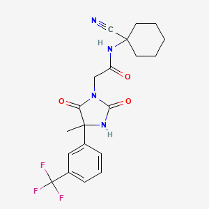 molecular formula C20H21F3N4O3 B2969122 N-(1-cyanocyclohexyl)-2-[4-methyl-2,5-dioxo-4-[3-(trifluoromethyl)phenyl]imidazolidin-1-yl]acetamide CAS No. 1223483-91-7