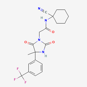 N-(1-cyanocyclohexyl)-2-[4-methyl-2,5-dioxo-4-[3-(trifluoromethyl)phenyl]imidazolidin-1-yl]acetamide