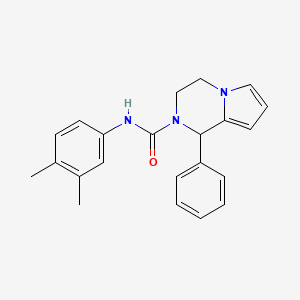 molecular formula C22H23N3O B2969145 N-(3,4-dimethylphenyl)-1-phenyl-1H,2H,3H,4H-pyrrolo[1,2-a]pyrazine-2-carboxamide CAS No. 899959-68-3