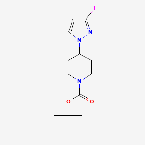 molecular formula C13H20IN3O2 B2969207 tert-butyl 4-(3-iodopyrazol-1-yl)piperidine-1-carboxylate CAS No. 877401-19-9