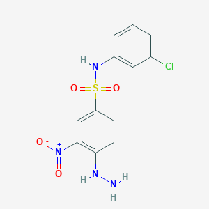 B2969250 N-(3-Chloro-phenyl)-4-hydrazino-3-nitro-benzenesulfonamide CAS No. 327092-54-6