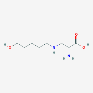 molecular formula C8H18N2O3 B2969288 2-Amino-3-(5-hydroxypentylamino)propanoic acid CAS No. 1697792-75-8
