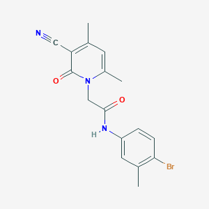 molecular formula C17H16BrN3O2 B2969331 N-(4-bromo-3-methylphenyl)-2-(3-cyano-4,6-dimethyl-2-oxo-1,2-dihydropyridin-1-yl)acetamide CAS No. 932338-16-4