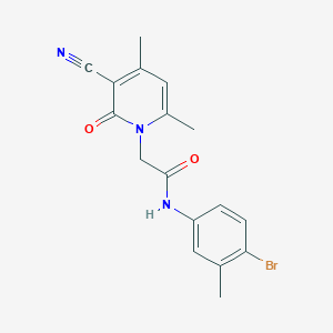 N-(4-bromo-3-methylphenyl)-2-(3-cyano-4,6-dimethyl-2-oxopyridin-1(2H)-yl)acetamide