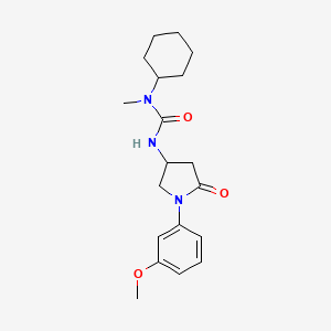 1-Cyclohexyl-3-(1-(3-methoxyphenyl)-5-oxopyrrolidin-3-yl)-1-methylurea