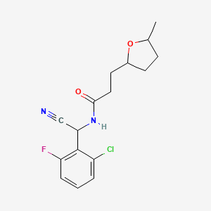 N-[(2-chloro-6-fluorophenyl)(cyano)methyl]-3-(5-methyloxolan-2-yl)propanamide