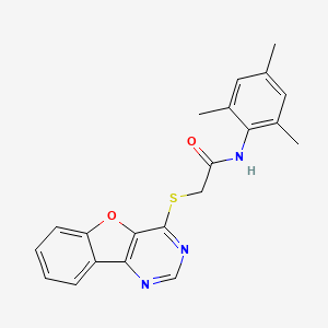 2-(benzofuro[3,2-d]pyrimidin-4-ylthio)-N-mesitylacetamide