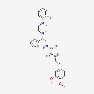 N1-(3,4-dimethoxyphenethyl)-N2-(2-(4-(2-fluorophenyl)piperazin-1-yl)-2-(furan-2-yl)ethyl)oxalamide