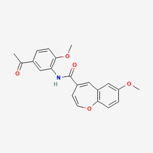 N-(5-acetyl-2-methoxyphenyl)-7-methoxy-1-benzoxepine-4-carboxamide