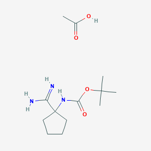 acetic acid, tert-butyl N-(1-carbamimidoylcyclopentyl)carbamate