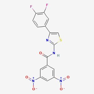 N-[4-(3,4-difluorophenyl)-1,3-thiazol-2-yl]-3,5-dinitrobenzamide