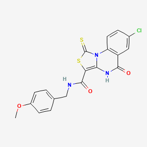 7-chloro-N-(4-methoxybenzyl)-5-oxo-1-thioxo-4,5-dihydro-1H-thiazolo[3,4-a]quinazoline-3-carboxamide