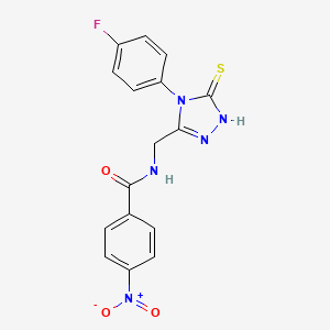 N-[[4-(4-fluorophenyl)-5-sulfanylidene-1H-1,2,4-triazol-3-yl]methyl]-4-nitrobenzamide