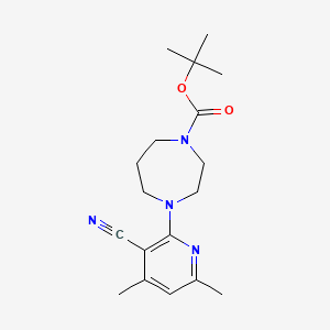 Tert-butyl 4-(3-cyano-4,6-dimethylpyridin-2-yl)-1,4-diazepane-1-carboxylate