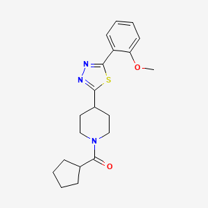Cyclopentyl(4-(5-(2-methoxyphenyl)-1,3,4-thiadiazol-2-yl)piperidin-1-yl)methanone