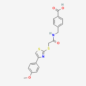 B2969401 4-((2-((4-(4-Methoxyphenyl)thiazol-2-yl)thio)acetamido)methyl)benzoic acid CAS No. 881076-98-8