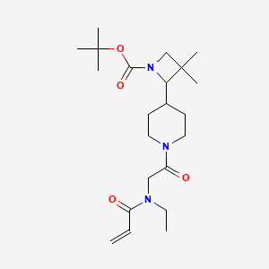 Tert-butyl 2-[1-[2-[ethyl(prop-2-enoyl)amino]acetyl]piperidin-4-yl]-3,3-dimethylazetidine-1-carboxylate
